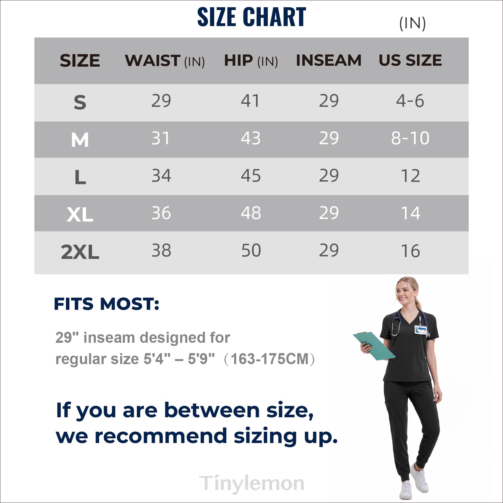 Scrub Pants for Women - Black