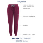 Scrub Pants for Women - Wine Red