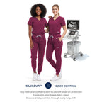 Scrub Pants for Women - Wine Red