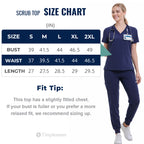 Women Scrub Top - 4 Pockets V-Neck