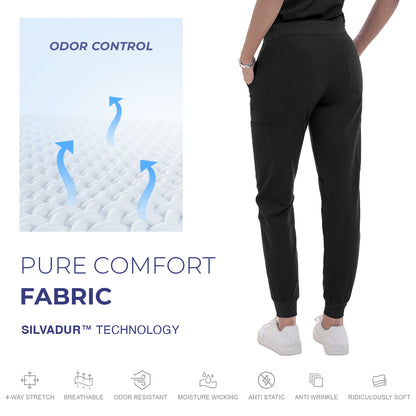 Scrub Pants for Women - Black