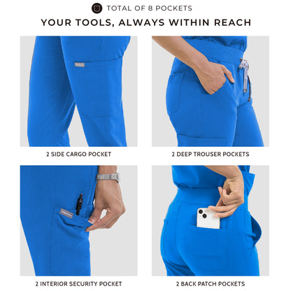 Scrub Pants for Women - Black