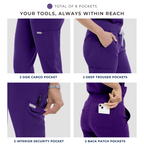 Scrub Pants for Women - Eggplant