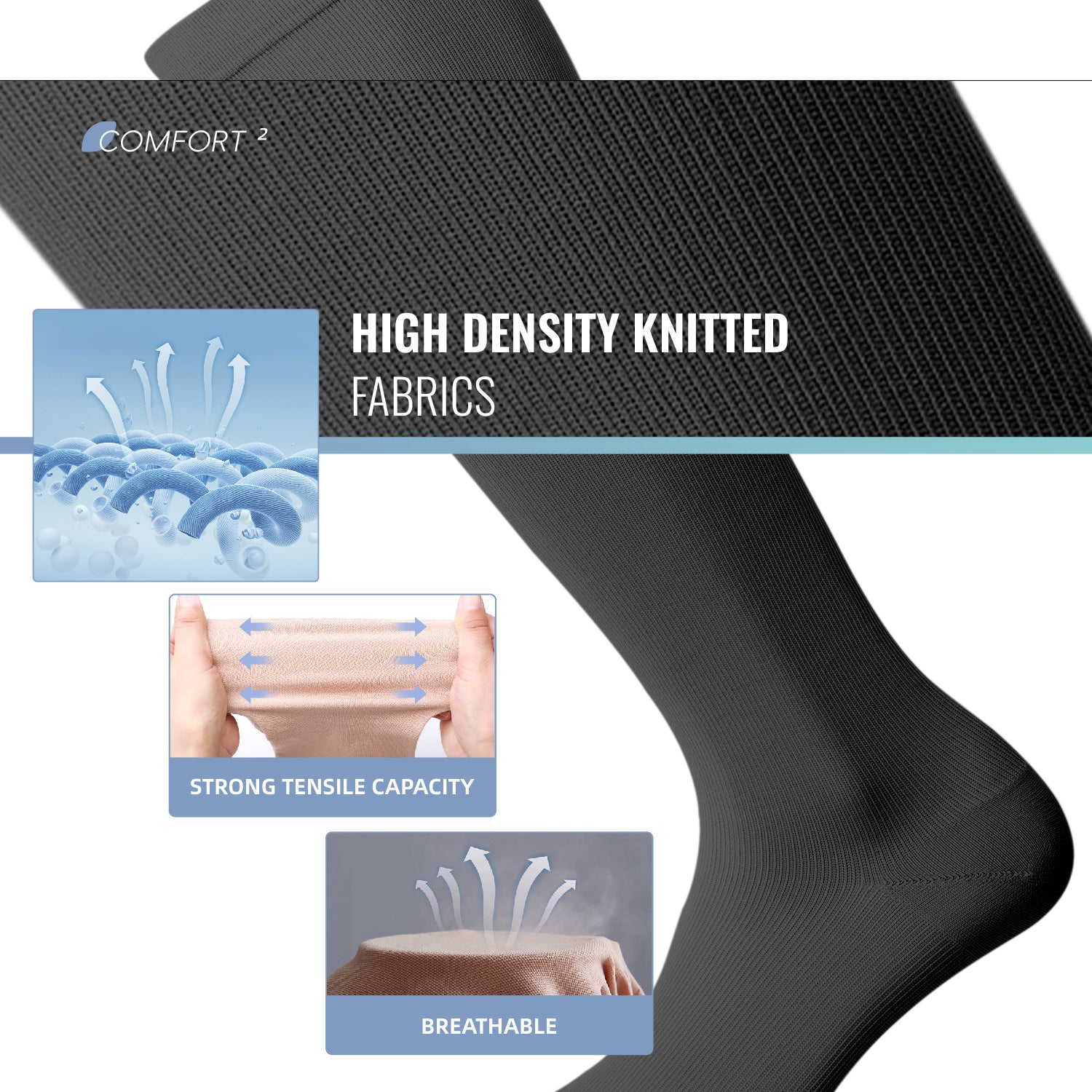 6 Pairs Compression Socks – Solid