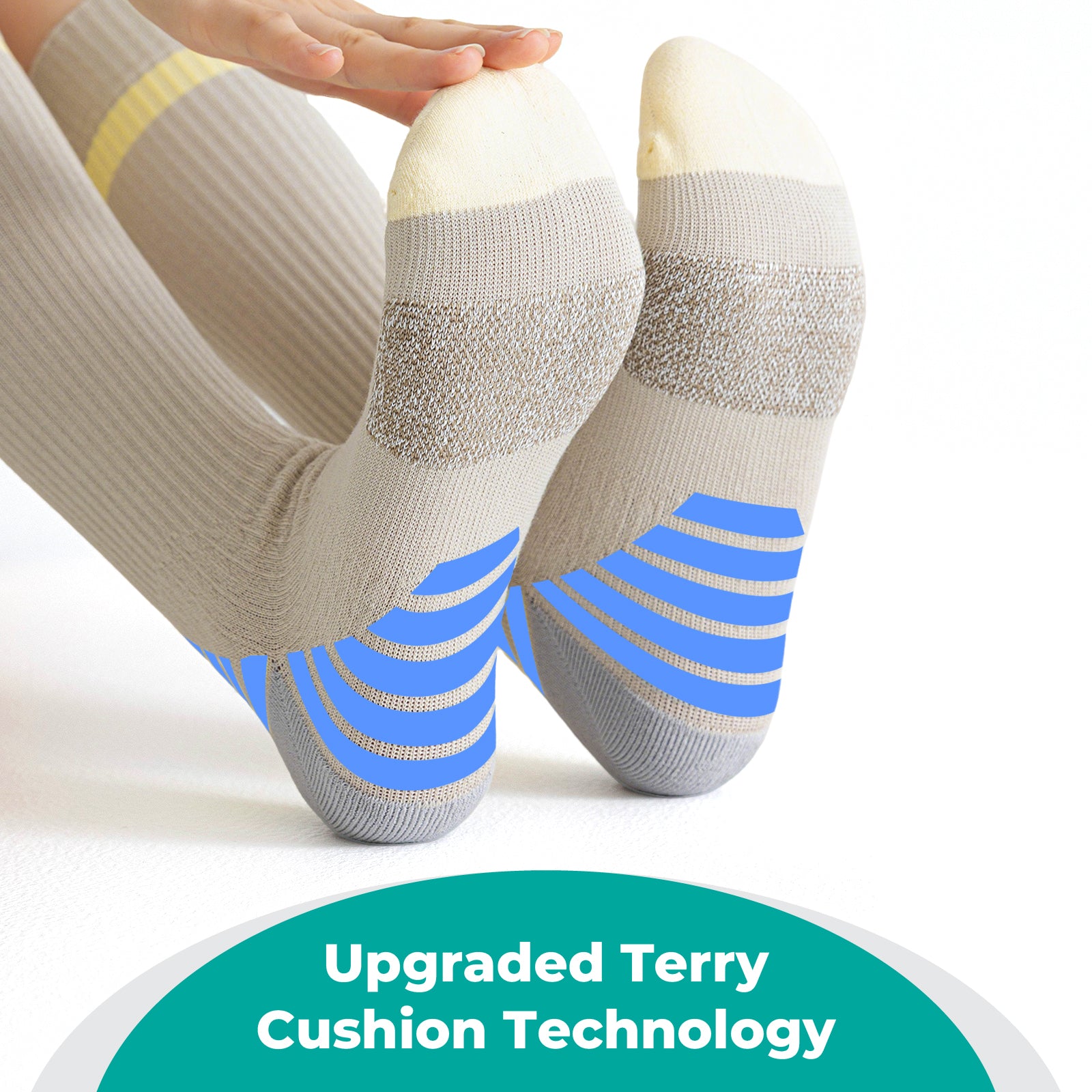 2 Pairs Wide Calf Compression Socks