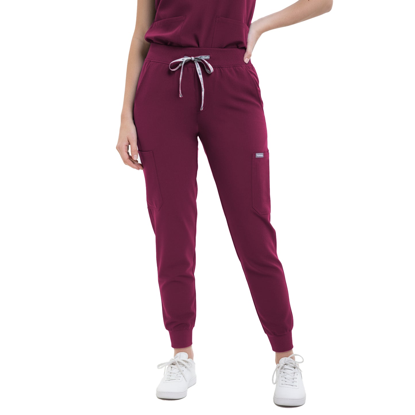 Scrub Pants for Women - Wine Red