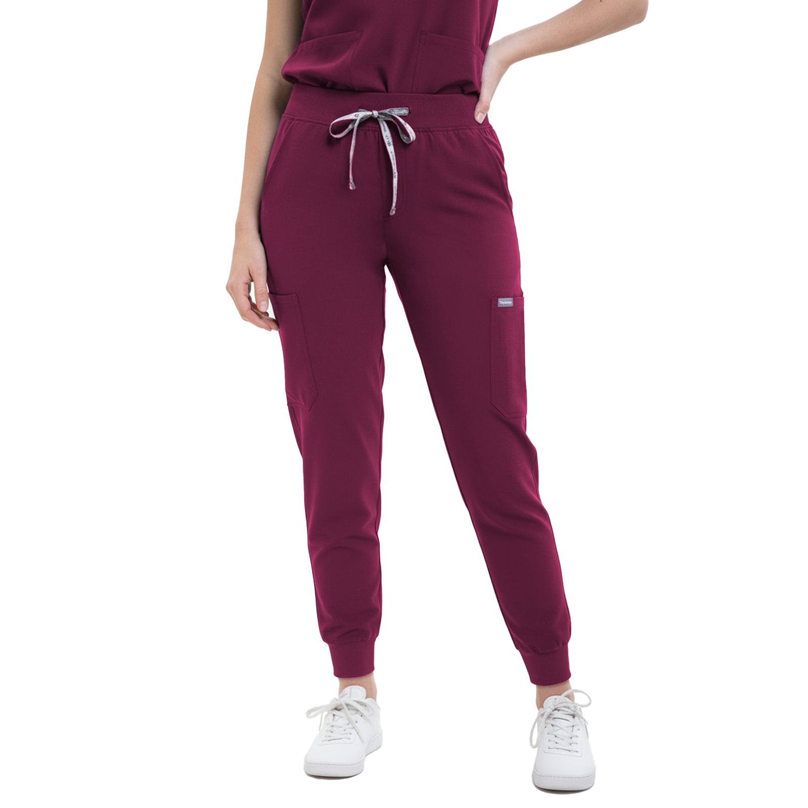 Scrub Pants for Women - Wine Red